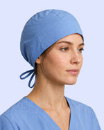 Premium Satin-Lined Scrub Cap Ceil Blue