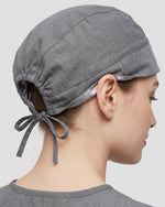 Premium Satin-Lined Scrub Cap Heather Gray