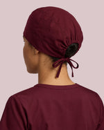 Premium Satin-Lined Scrub Cap Burgundy