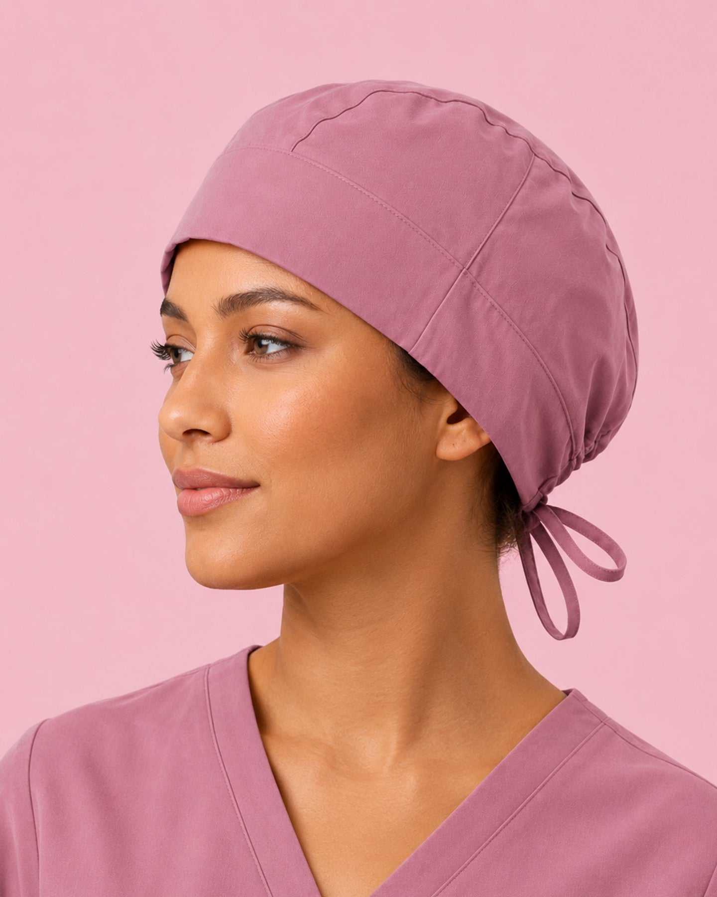 Premium Satin-Lined Scrub Cap Mauve