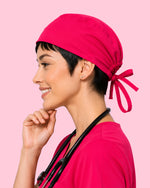 Premium Satin-Lined Scrub Cap Sangria