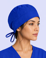 Premium Satin-Lined Scrub Cap Galaxy Blue