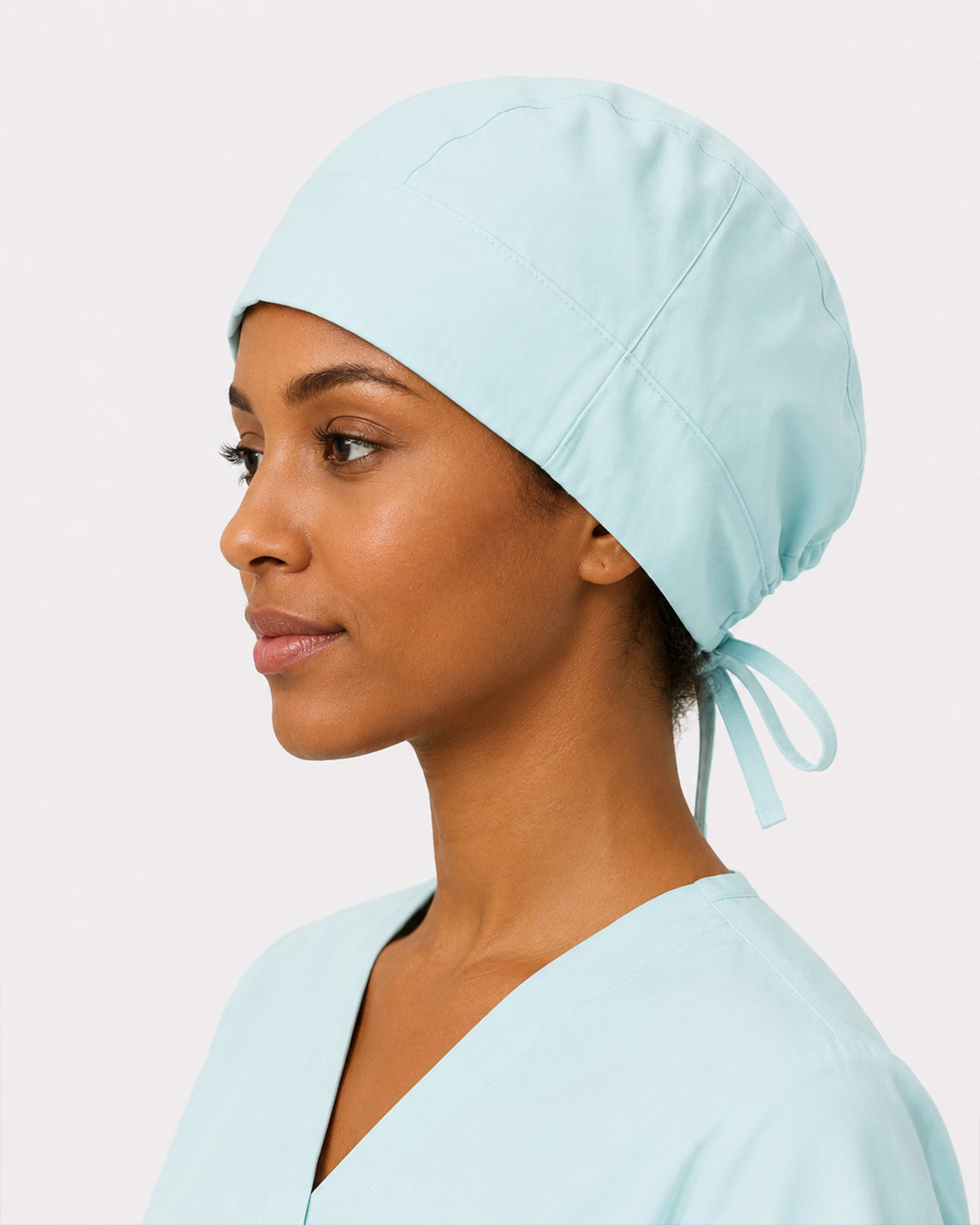 Premium Satin-Lined Scrub Cap Sky Blue