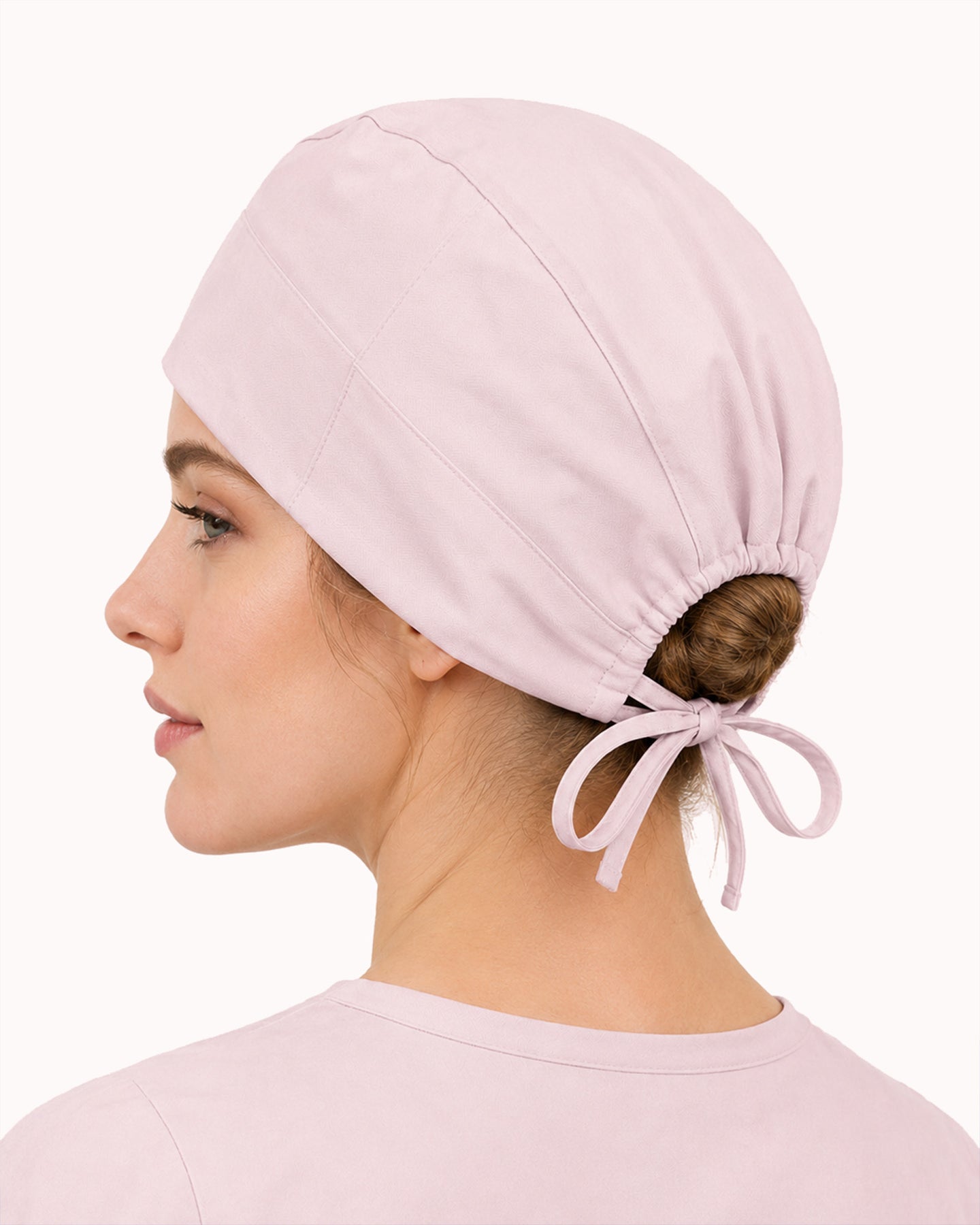 Premium Satin-Lined Scrub Cap Rose Quartz
