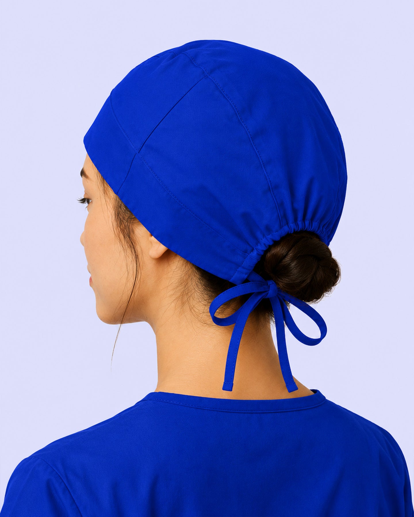 Premium Satin-Lined Scrub Cap Galaxy Blue