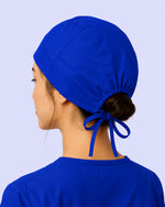 Premium Satin-Lined Scrub Cap Galaxy Blue