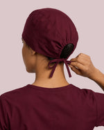 Premium Satin-Lined Scrub Cap Burgundy