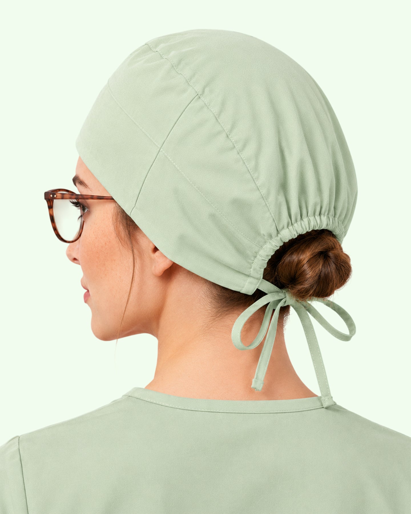 Premium Satin-Lined Scrub Cap Mint