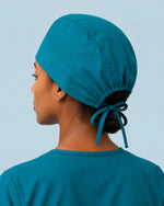 Premium Satin-Lined Scrub Cap Caribbean Blue