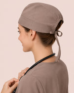 Premium Satin-Lined Scrub Cap Mocha