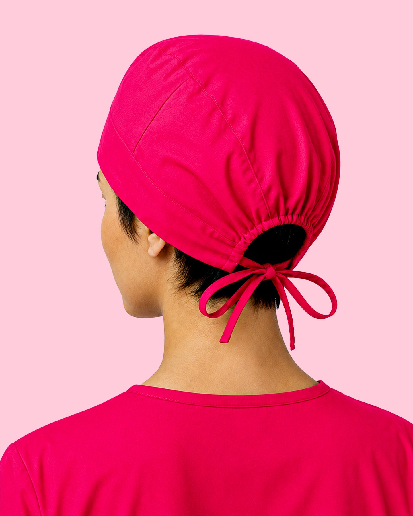 Premium Satin-Lined Scrub Cap Sangria