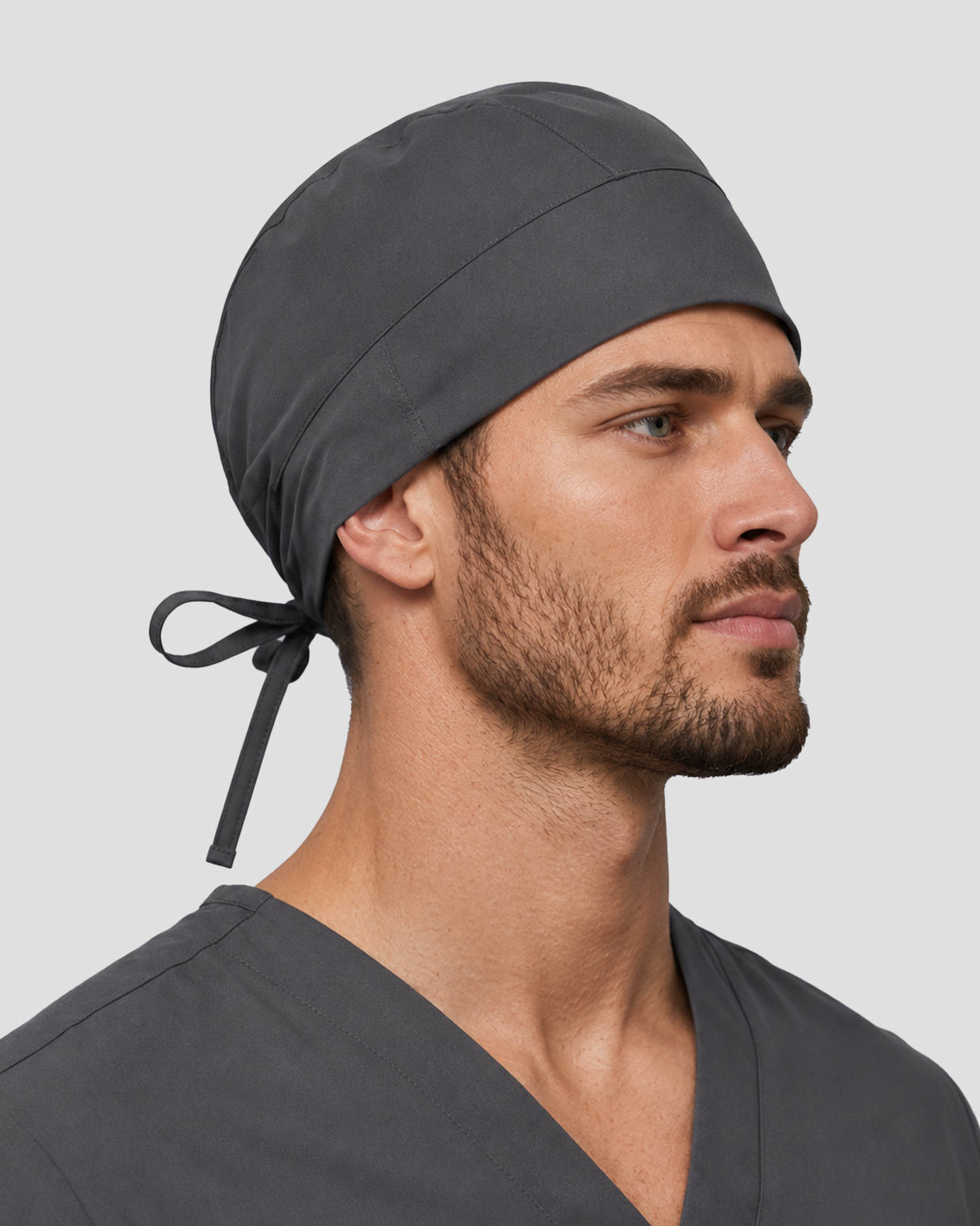 Premium Satin-Lined Scrub Cap Pewter