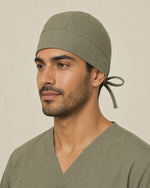 Premium Satin-Lined Scrub Cap Olive