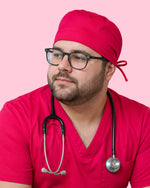 Premium Satin-Lined Scrub Cap Sangria