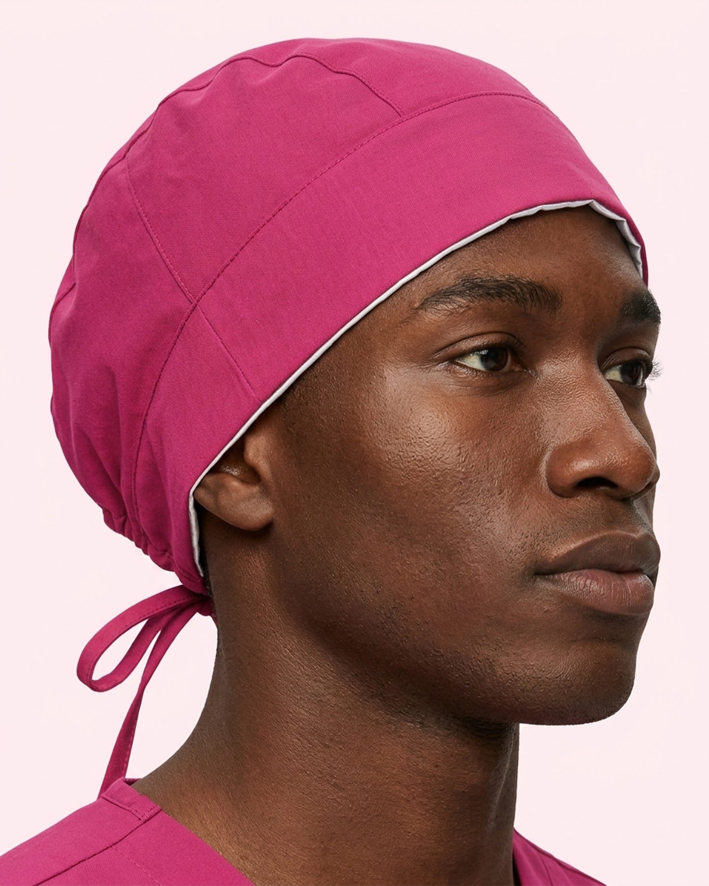 Premium Satin-Lined Scrub Cap Wild Berry