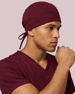 Premium Satin-Lined Scrub Cap Burgundy