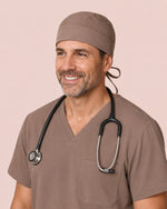 Premium Satin-Lined Scrub Cap Mocha