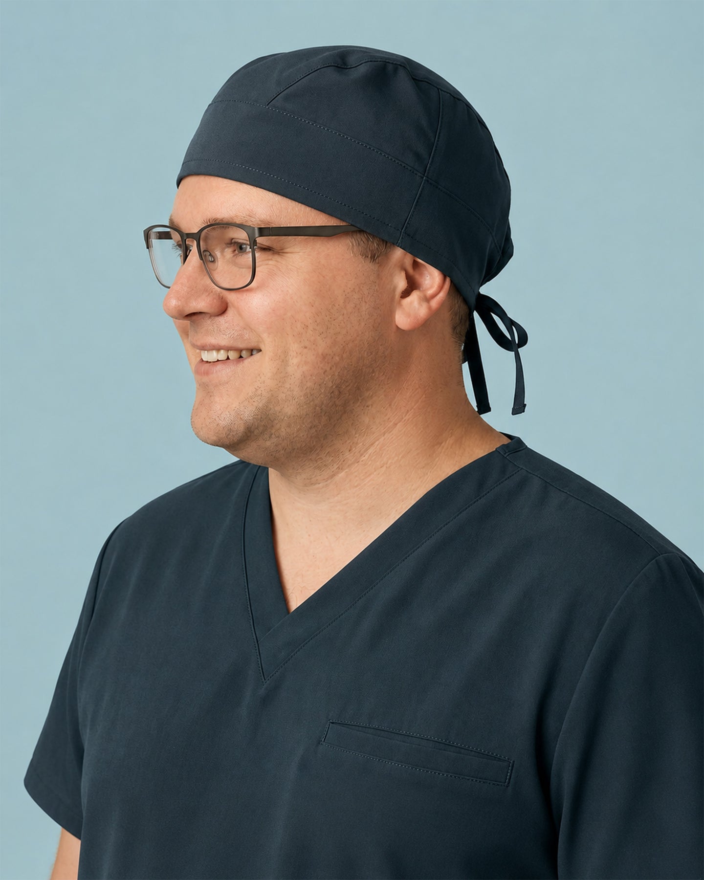 Premium Satin-Lined Scrub Cap Dark Harbor