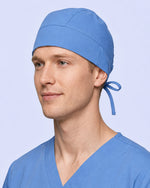 Premium Satin-Lined Scrub Cap Ceil Blue