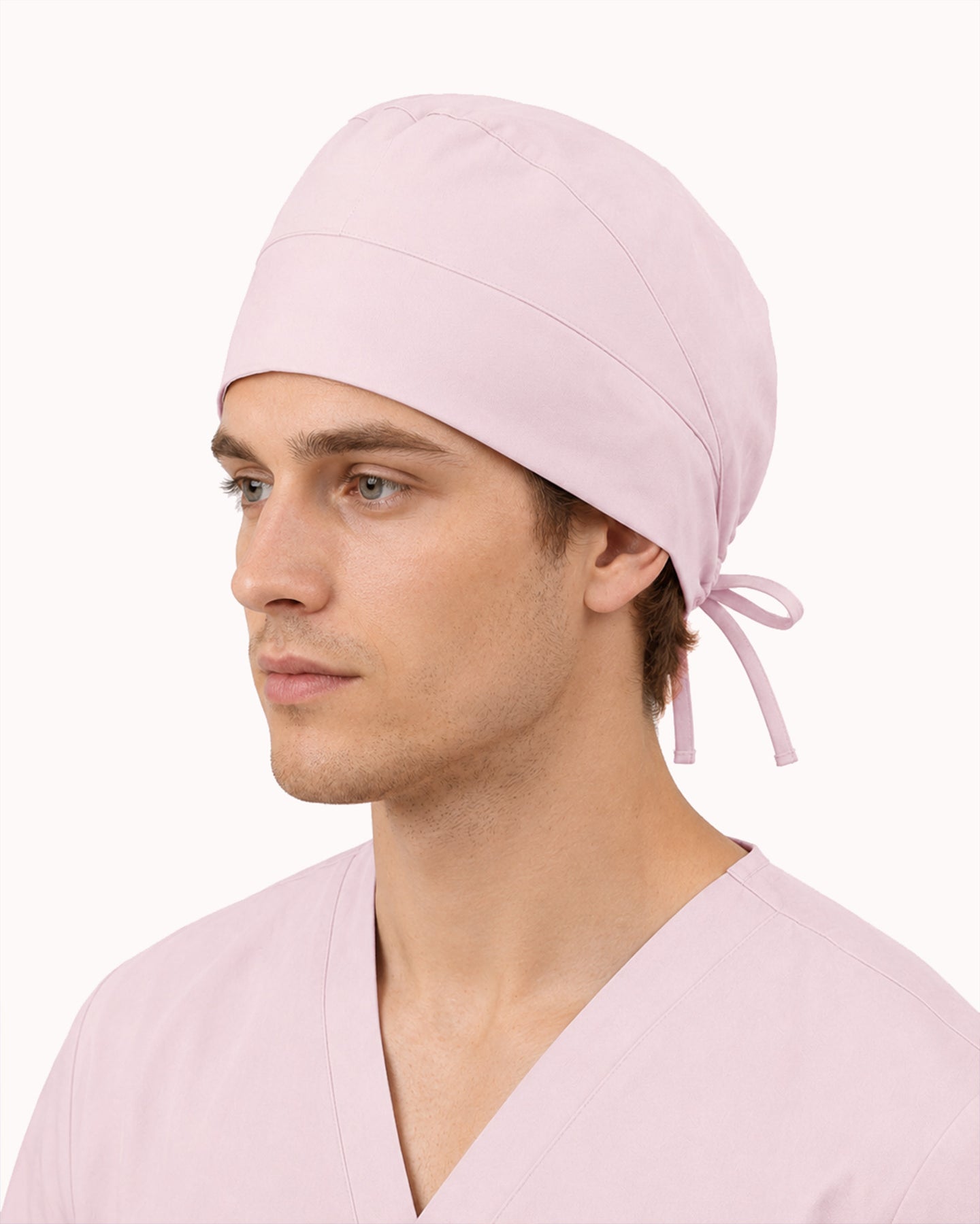 Premium Satin-Lined Scrub Cap Rose Quartz