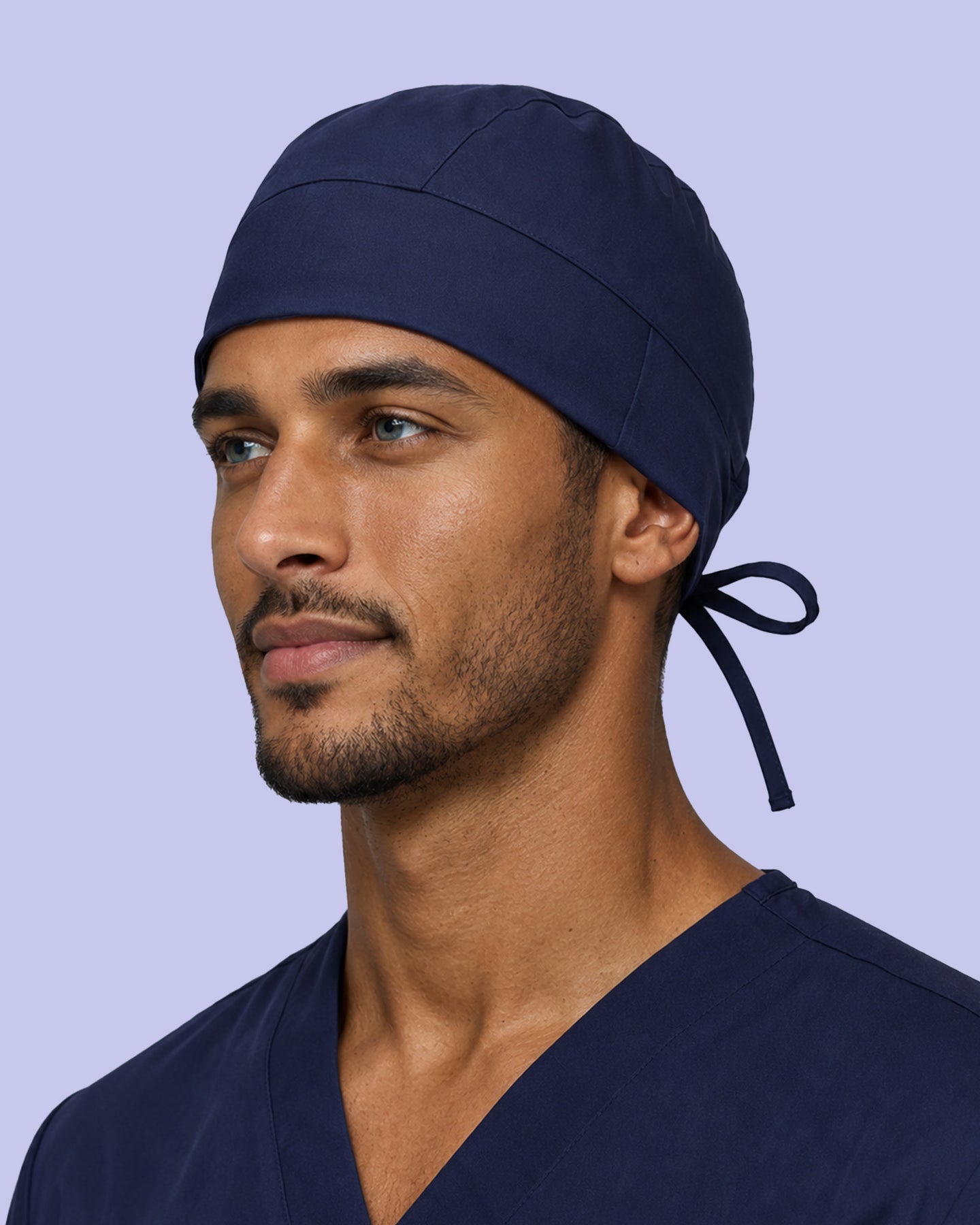 Premium Satin-Lined Scrub Cap Navy