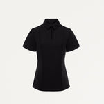 Women’s Slim Fit Modern Polo Scrub Top with 1 Chest Pocket and Button Placket