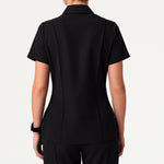 Women’s Slim Fit Modern Polo Scrub Top with 1 Chest Pocket and Button Placket