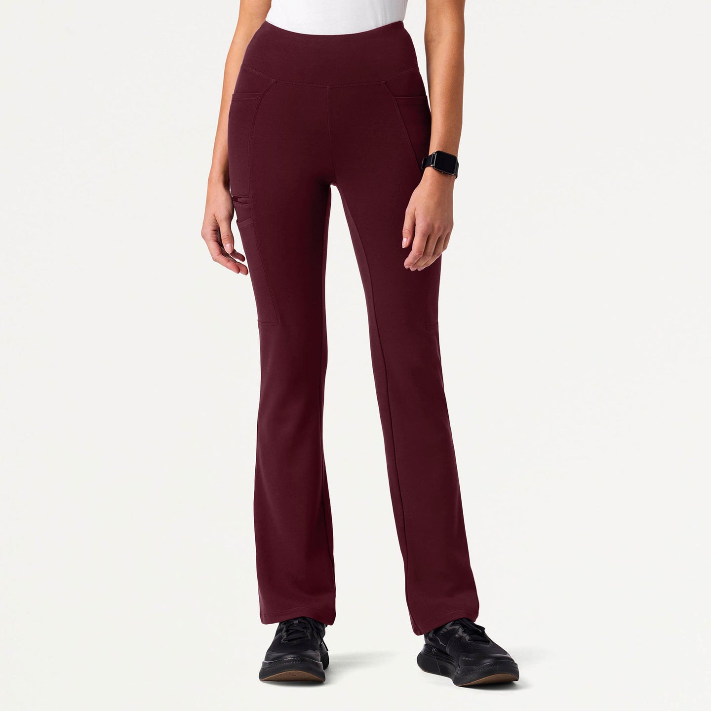 Women’s Ultra-Soft Yoga-Inspired Scrub Pants with Stretch Waistband and Tapered Leg