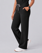 Wide Leg Jumpsuit Black - Scrubloop