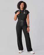 Wide Leg Jumpsuit Black - Scrubloop