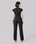 Wide Leg Jumpsuit Black - Scrubloop