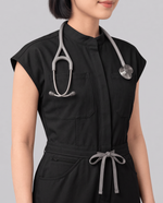 Wide Leg Jumpsuit Black - Scrubloop