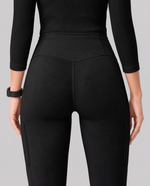 High-Rise Flare Scrub Legging Black - Scrubloop