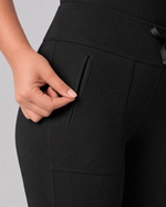 High-Rise Flare Scrub Legging Black - Scrubloop