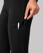 High-Rise Flare Scrub Legging Black - Scrubloop