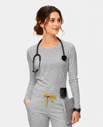 Supersoft Long-Sleeve Underscrub Light Gray
