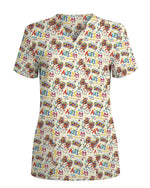 Accept Understand Love Autism Medical Scrub Top - Scrubloop