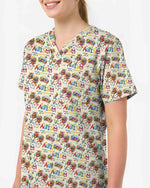 Accept Understand Love Autism Medical Scrub Top - Scrubloop