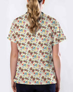 Accept Understand Love Autism Medical Scrub Top - Scrubloop