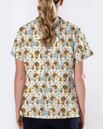 Adorable Easter Dachshund Costume Nurse Scrub Top - Scrubloop