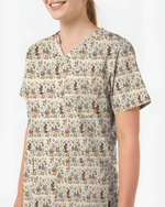 Adorable Goose Holiday Medical Scrub Top - Scrubloop