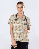 Adorable Goose Holiday Medical Scrub Top - Scrubloop