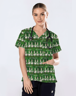 Adorable Just A Lucky Goose Medical Scrub Top - Scrubloop