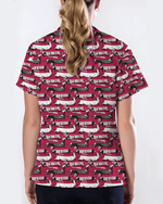 Adorable Mummy Wiener Dog Medical Scrub Top - Scrubloop