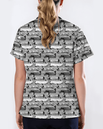 Adorable Mummy Wiener Dog Medical Scrub Top - Scrubloop