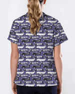 Adorable Mummy Wiener Dog Medical Scrub Top - Scrubloop