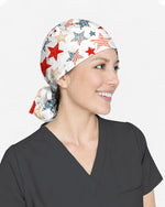 American Patriotic Star Theme Scrub Cap - Scrubloop