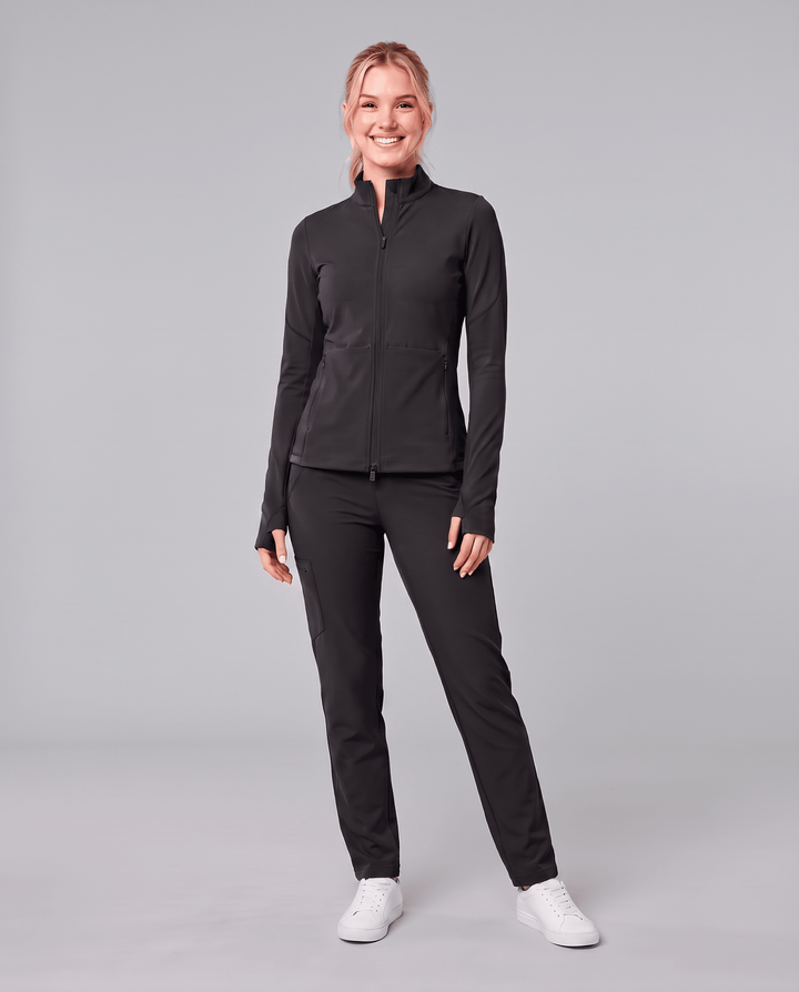 Athletic Knit Scrub Jacket Black