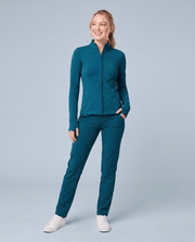 Athletic Knit Scrub Jacket Caribbean Blue