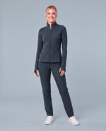 Athletic Knit Scrub Jacket Dark Harbor - Scrubloop